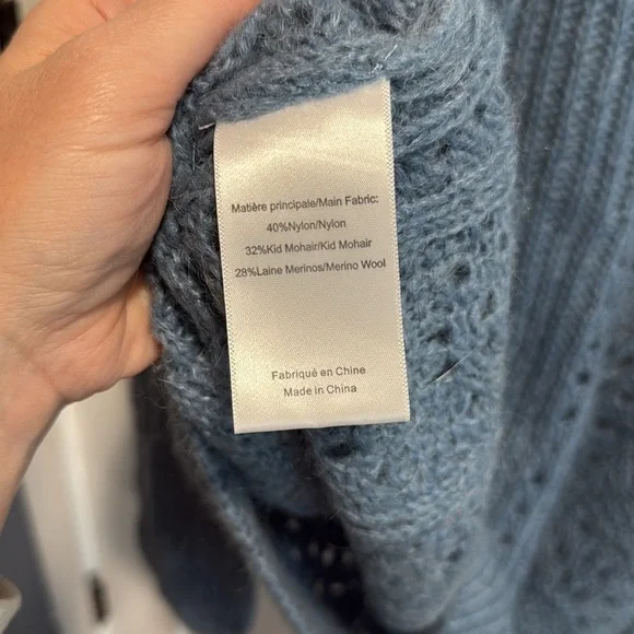 Isaac Jumper Blue Medium Mohair Merino - Picture 10 of 11